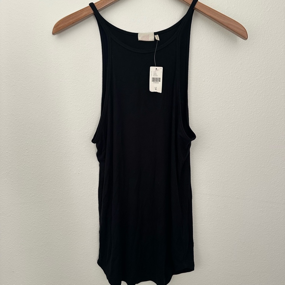 Anthropologie Lilka Women's Black Sleeveless Tank Top NWT medium spring summer